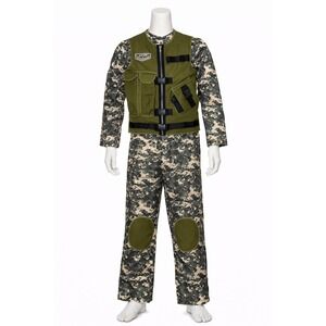 HalloweenCostumes.com Kids Army Soldier Costume Digital Camo Vest Set Child S